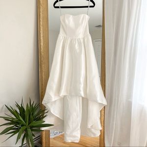 [db studio] mikado high-low wedding dress